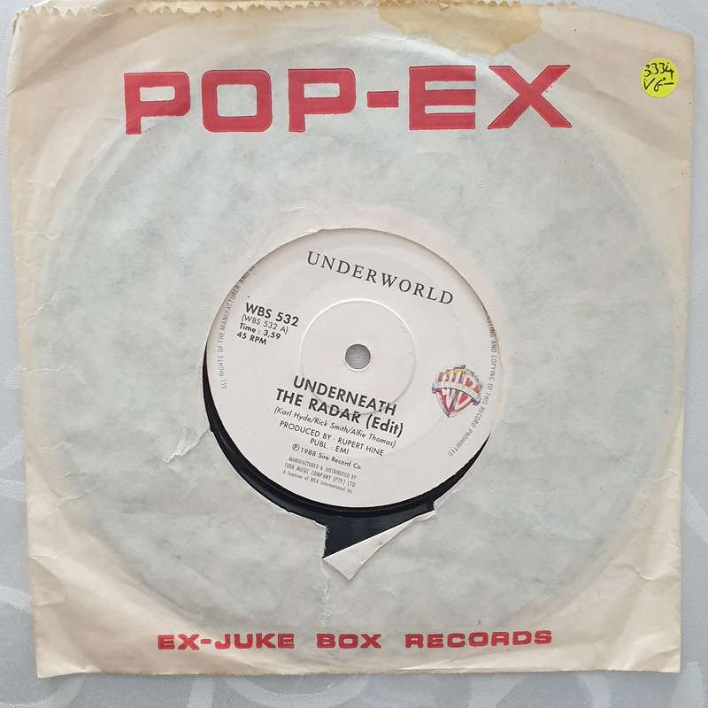 Underworld  Underneath The Radar - Vinyl 7" Record - Very-Good- Quality (VG-)