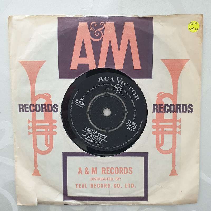 Elvis Presley  Are You Lonesome To-Night? / I Gotta Know - Vinyl 7" Record - Very-Good+ Qua...