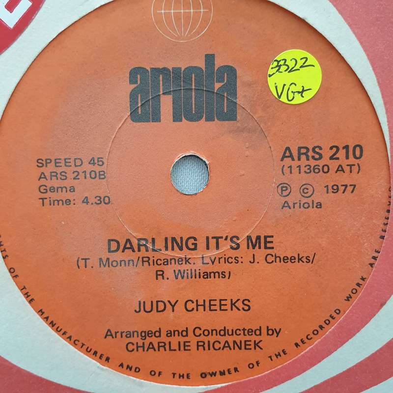 Judy Cheeks  Mellow Lovin' - Vinyl 7" Record - Very-Good+ Quality (VG+)