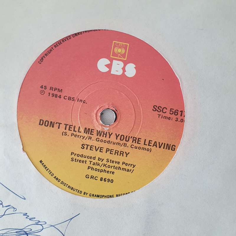 Steve Perry  Oh Sherrie - Vinyl 7" Record - Very-Good+ Quality (VG+)