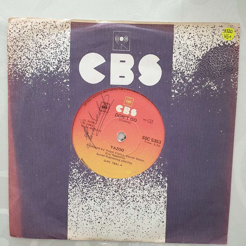 Yazoo  Don't Go - Vinyl 7" Record - Very-Good+ Quality (VG+)