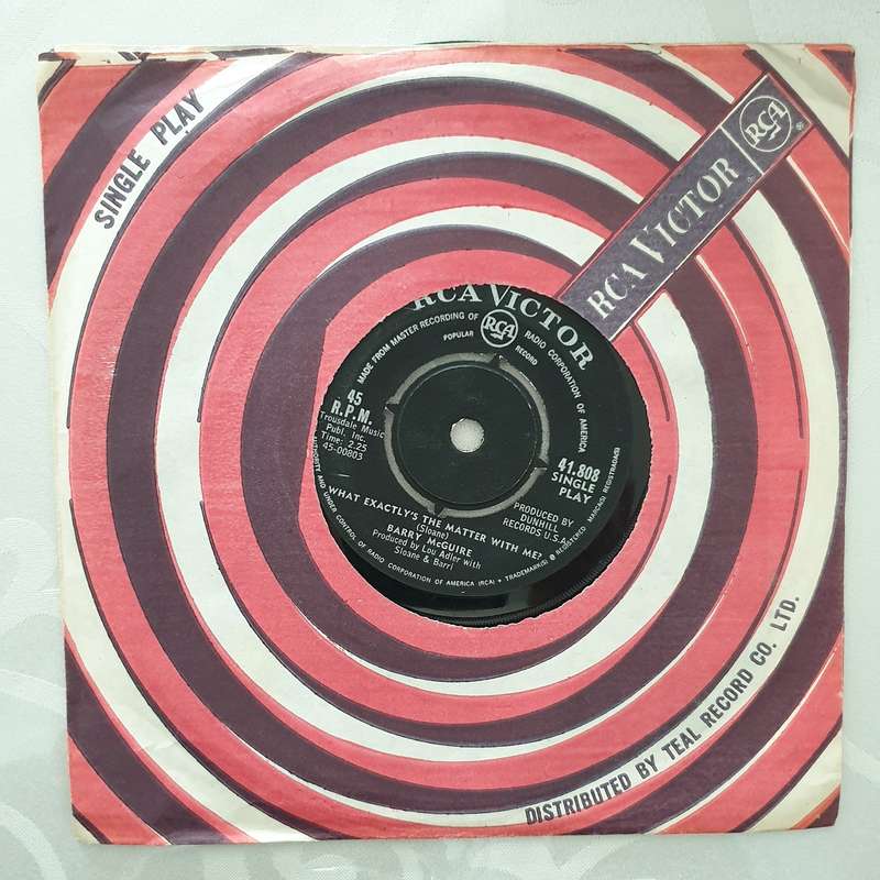 Barry McGuire  Eve Of Destruction - Vinyl 7" Record - Very-Good+ Quality (VG+)
