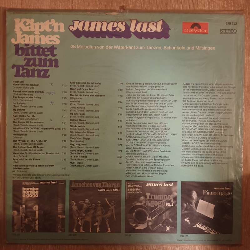 James Last  Kapt'n James Bittet Zum Tanz - Vinyl LP Record - Very-Good+ Quality (VG+)