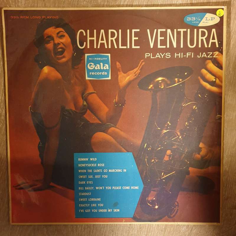 Charlie Ventura  Plays Hi-Fi Jazz -  Vinyl LP Record - Very-Good Quality (VG)