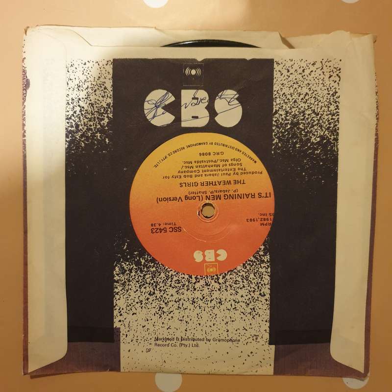 The Weather Girls  It's Raining Men - Vinyl 7" Record - Very-Good+ Quality (VG+)