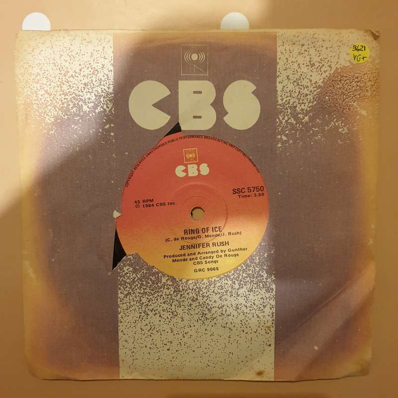 Jennifer Rush  Ring Of Ice - Vinyl 7" Record - Very-Good+ Quality (VG+)