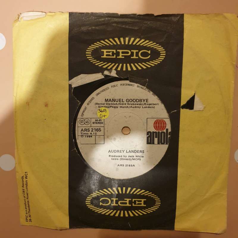 Audrey Landers  Manuel Goodbye - Vinyl 7" Record - Good+ Quality (G+)
