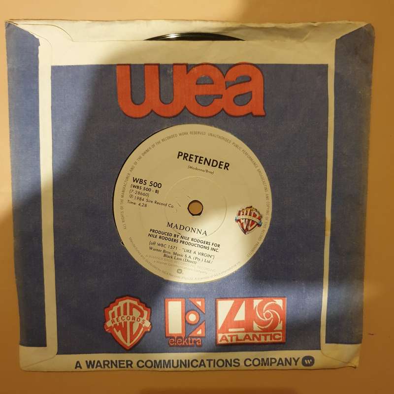 Madonna  Papa Don't Preach / Pretender - Vinyl 7" Record - Opened  - Very-Good Quality (VG)