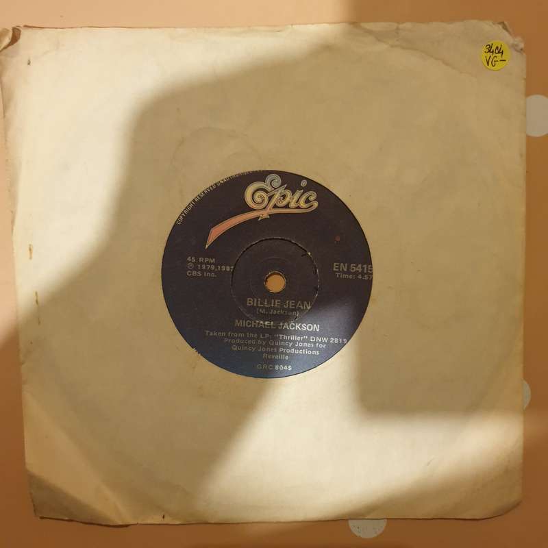 Michael Jackson  Billie Jean - Vinyl 7" Record - Very-Good- Quality (VG-)