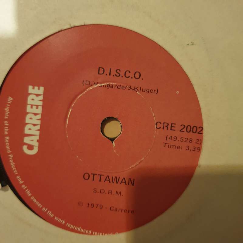 Ottawan  D.I.S.C.O - Vinyl 7" Record - Very-Good+ Quality (VG+)