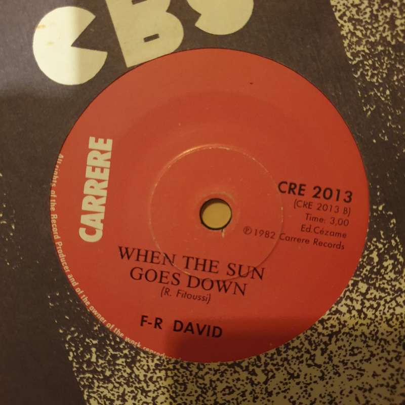 F-R David  Words - Vinyl 7" Record - Opened  - Very-Good Quality (VG)