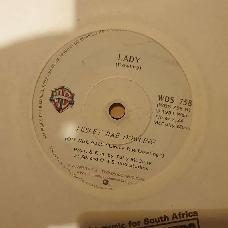 Lesley Rae Dowling  Grips of Emotion - Vinyl 7" Record - Very-Good+ Quality (VG+)