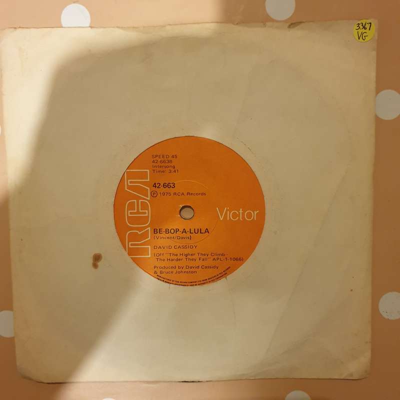 David Cassidy  I Write The Songs / Be Bop A Lula  - Vinyl 7" Record - Opened  - Very-Good Q...