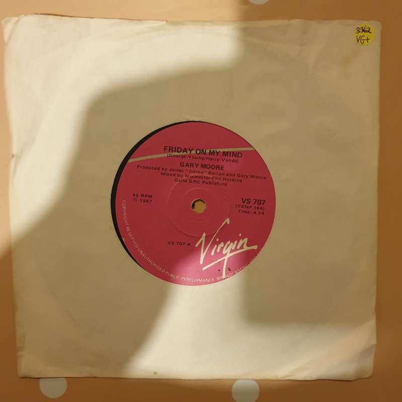Gary Moore  Friday On My Mind - Vinyl 7" Record - Very-Good+ Quality (VG+)