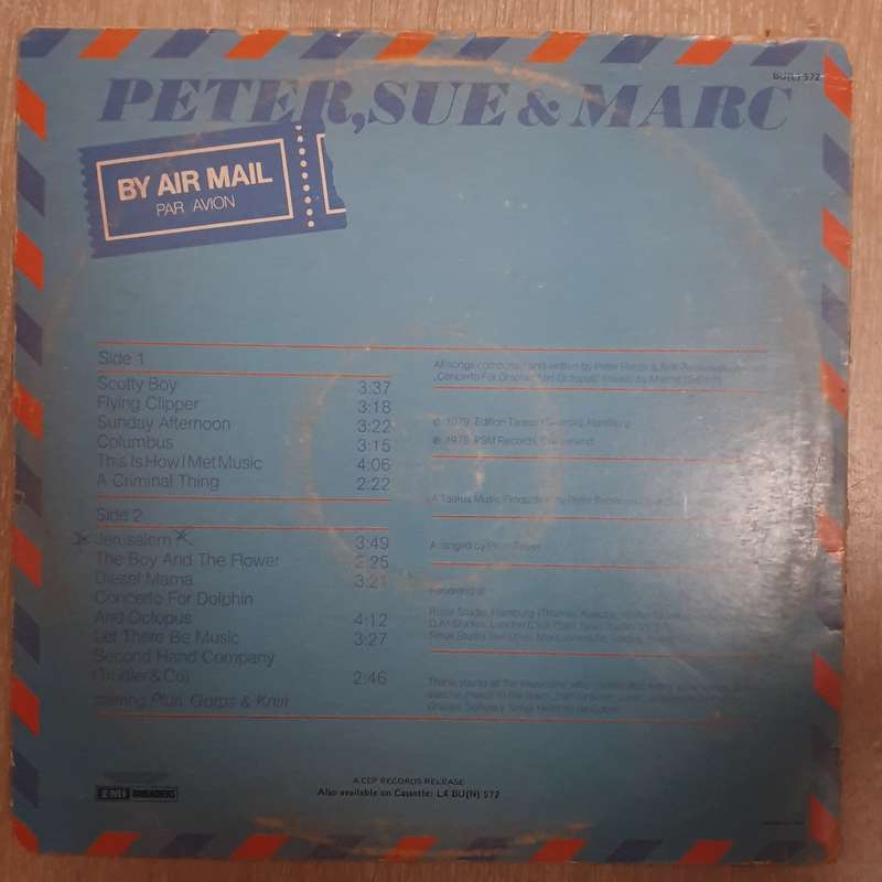 Peter, Sue & Marc  By Air Mail (Par Avion) - Vinyl LP Record - Very-Good+ Quality (VG+)