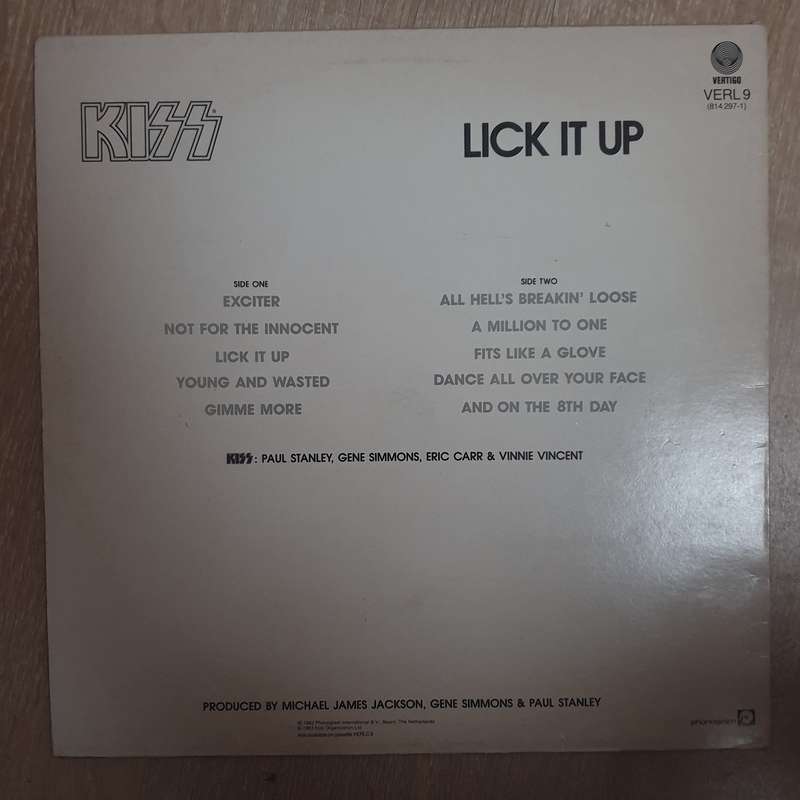 Kiss  Lick It Up - Vinyl LP Record - Very-Good+ Quality (VG+)