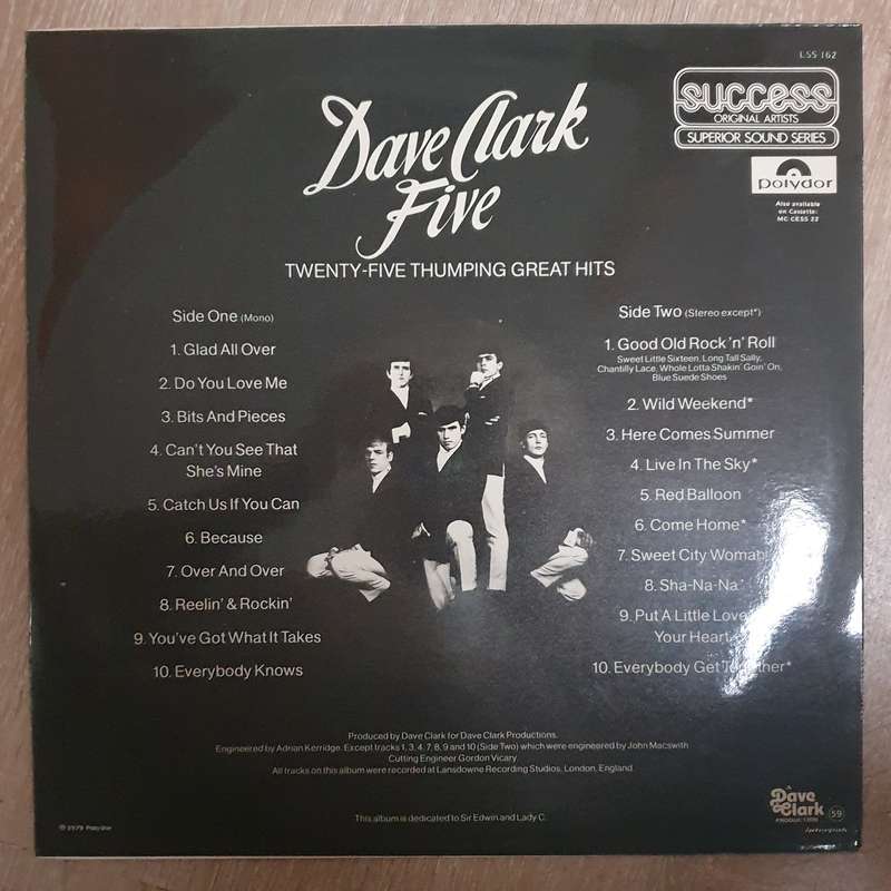 Dave Clark Five  25 Thumping Great Hits - Vinyl LP Record - Very-Good+ Quality (VG+)