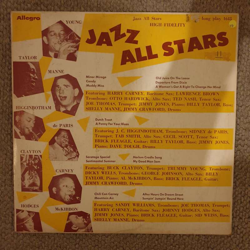 Jazz All Stars -  Vinyl LP Record - Very-Good+ Quality (VG+)
