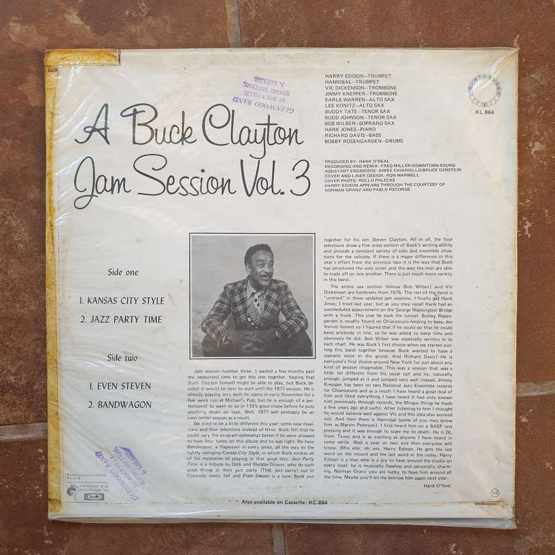 Buck Clayton  A Buck Clayton Jam Session Vol. 3 : Jazz Party Time - Vinyl LP Record - Good+...