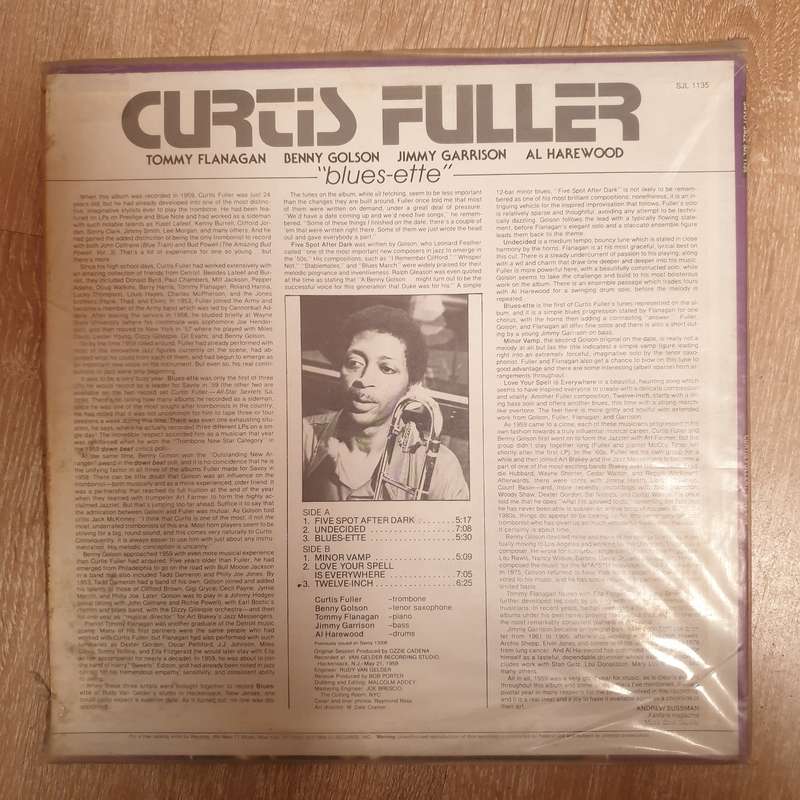 Curtis Fuller  Blues-ette - Vinyl LP Record - Very-Good+ Quality (VG+)