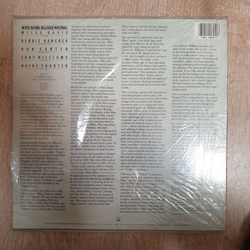 Miles Davis  Cookin' At The Plugged Nickel - Vinyl LP Record - Very-Good+ Quality (VG+)