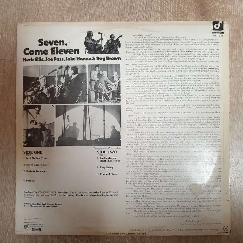 Herb Ellis & Joe Pass Also Featuring Jake Hanna & Ray Brown  Seven, Come Eleven (From Their...