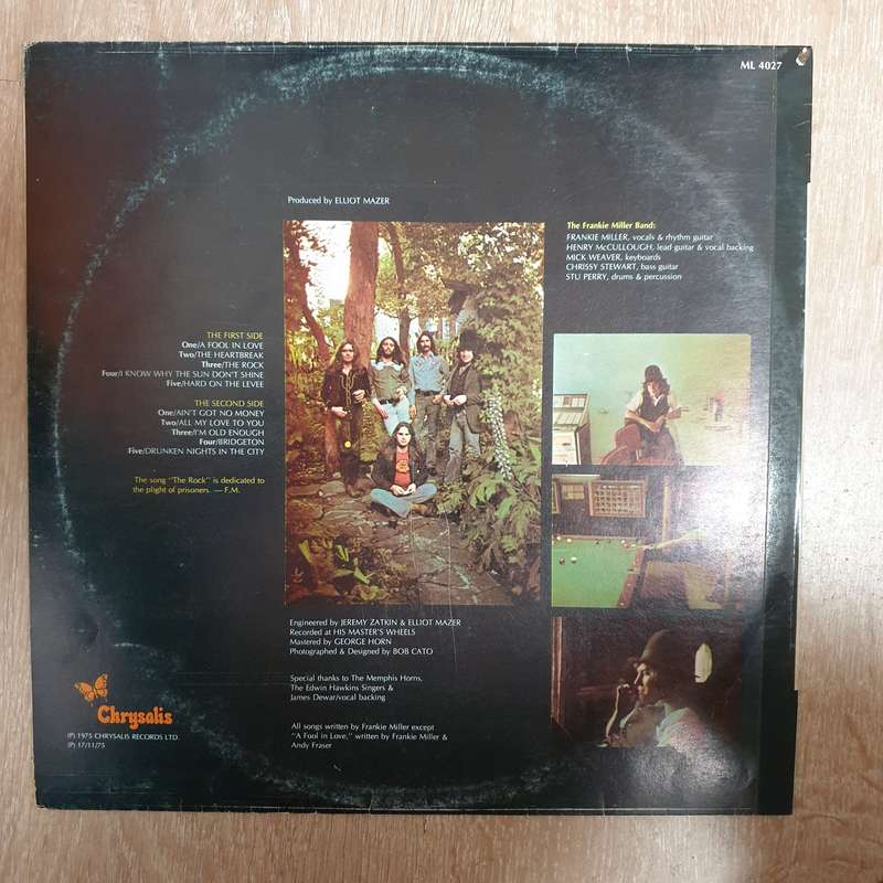 The Frankie Miller Band  The Rock -  Vinyl LP Record - Opened  - Very-Good+ Quality (VG+)