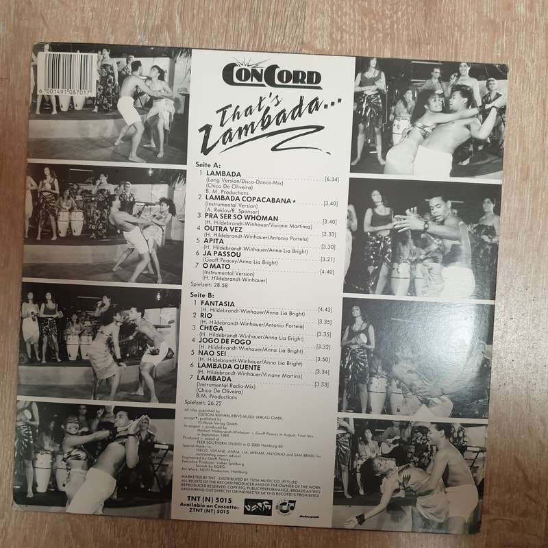 Concord  That's Lambada  Vinyl LP Record - Very-Good+ Quality (VG+)