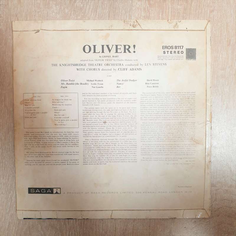 Oliver - Lionel Bart, The Knightsbridge Theatre Orchestra - Vinyl LP Record - Very-Good- Quality ...