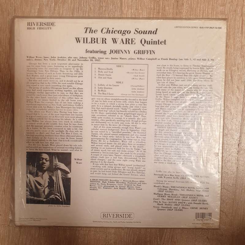 Wilbur Ware Quintet Featuring Johnny Griffin  The Chicago Sound Limited Edition Audiophile ...