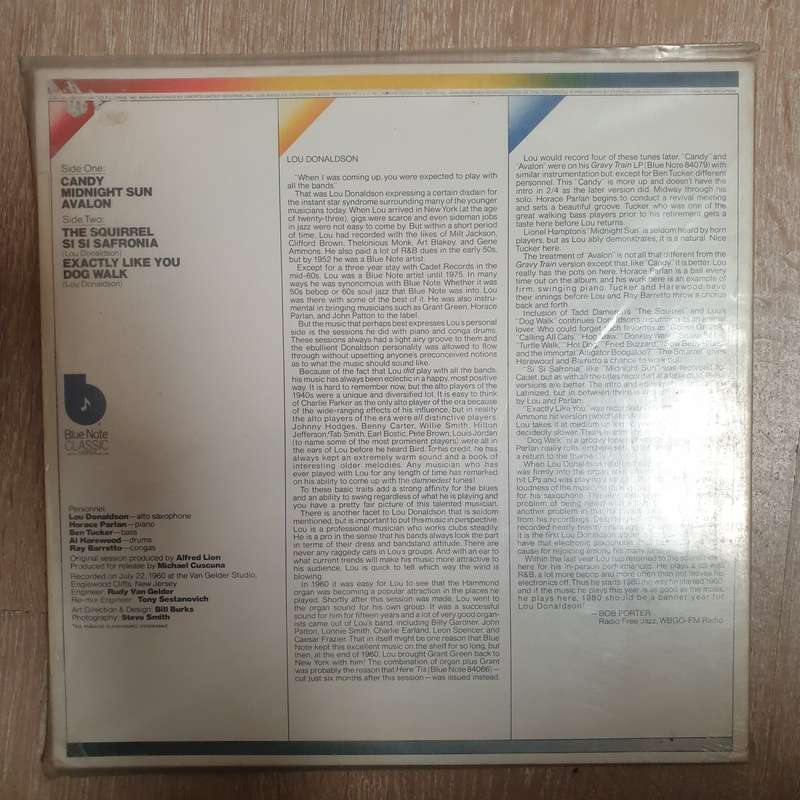 Lou Donaldson  Midnight Sun - Blue Note - Vinyl LP Record - Very-Good+ Quality (VG+)