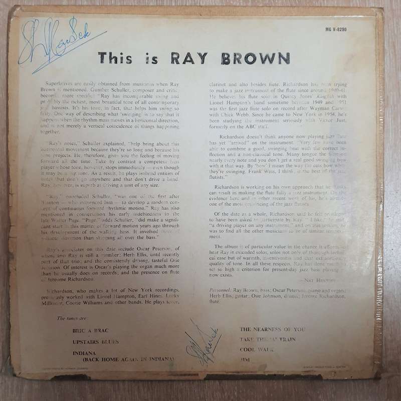 Ray Brown  This Is Ray Brown  Vinyl LP Record - Opened  - Good Quality (G)