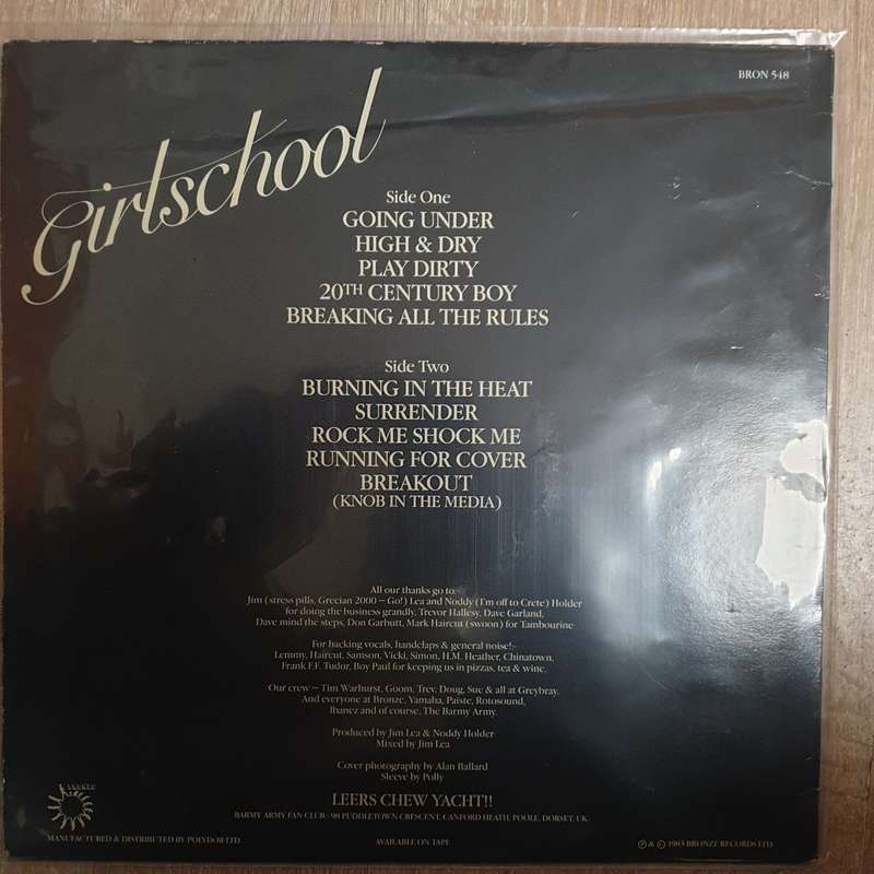 Girlschool  Play Dirty - Vinyl LP Record - Very-Good+ Quality (VG+)