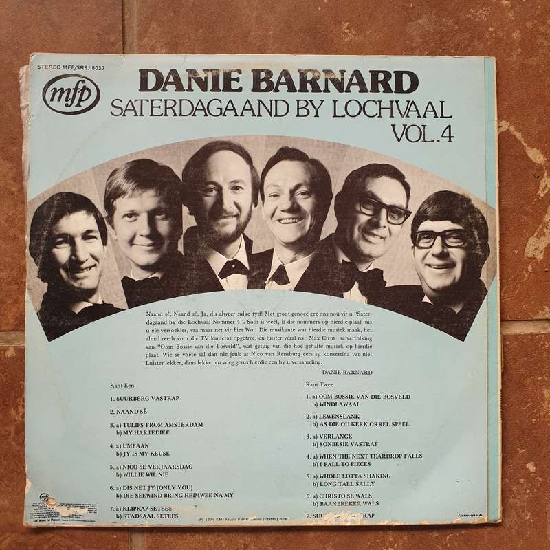 Danie Barnard - Saterdagaand by Lochvaal - Vol 4  Vinyl LP Record - Very-Good+ Quality (VG+)