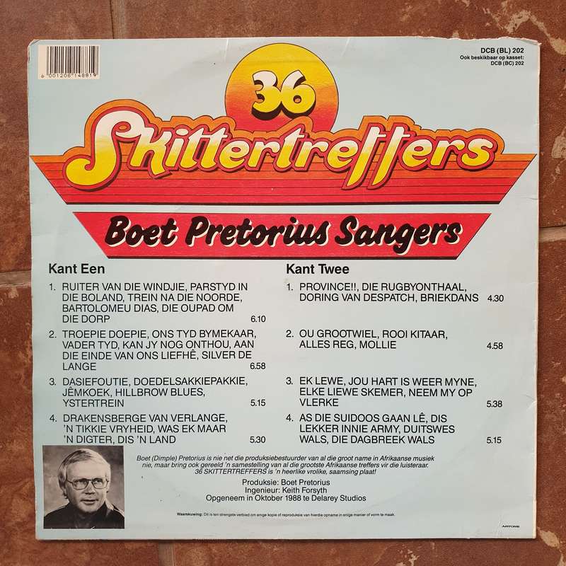 Boet Pretorius Sangers - 36 Skittertreffers Vinyl LP Record - Very-Good+ Quality (VG+)
