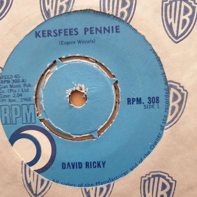 David Ricky - Kersfees Pennie - Vinyl 7" Record - Very-Good Quality (VG)