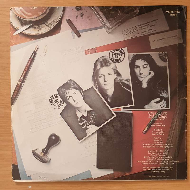 Paul McCartney & Wings  Band On The Run - Vinyl LP Record - Very-Good- Quality (VG-) (verygood...