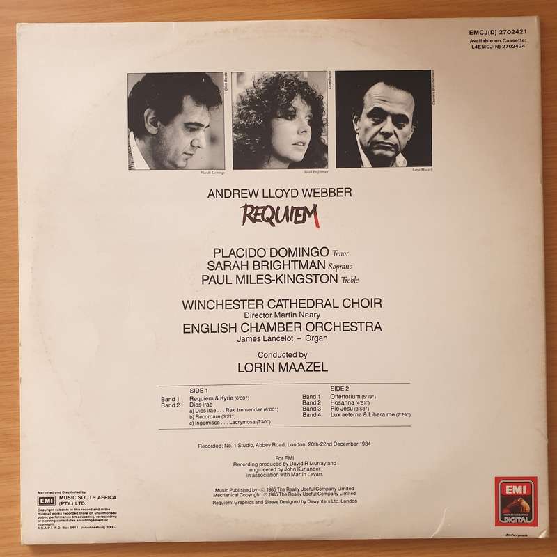 Andrew Lloyd Webber - Requiem - Vinyl LP Record - Very-Good+ Quality (VG+) (verygoodplus)