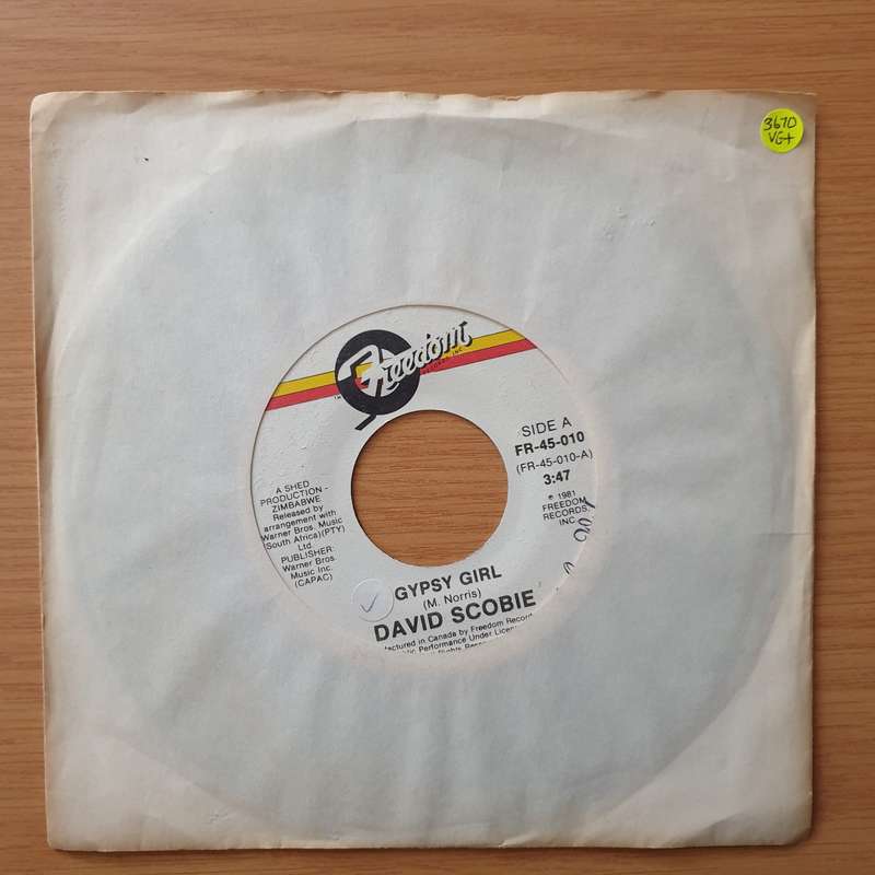 David Scobie  Gypsy Girl - Vinyl 7" Record - Very-Good+ Quality (VG+)