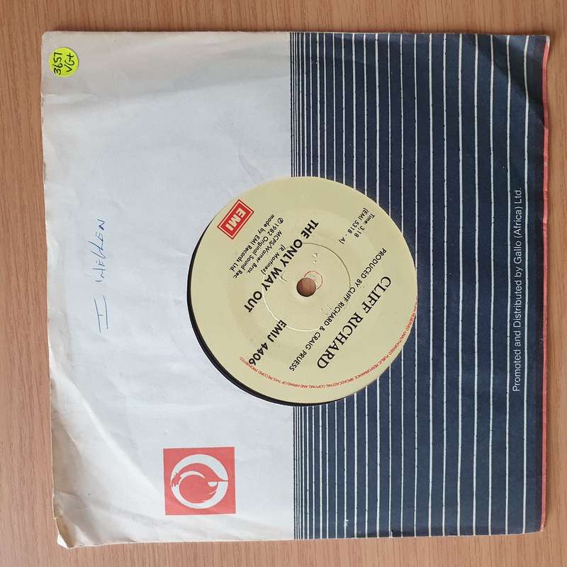 Cliff Richard  The Only Way Out - Vinyl 7" Record - Very-Good+ Quality (VG+)