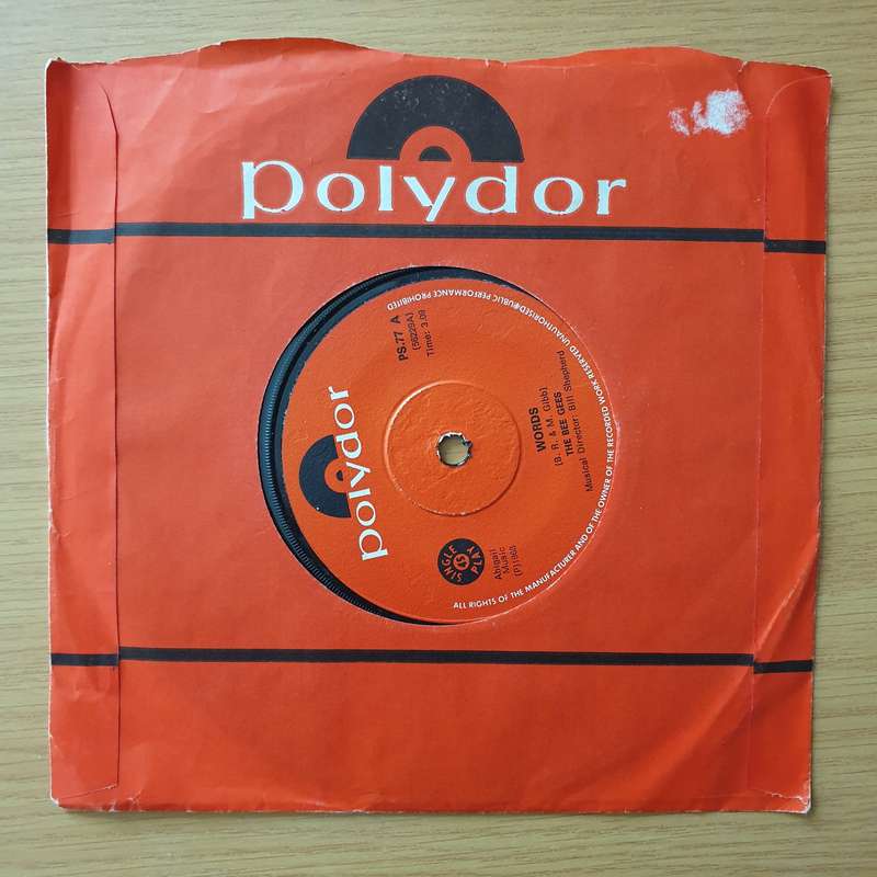 Bee Gees  Words - Vinyl 7" Record - Very-Good+ Quality (VG+) (verygoodplus)