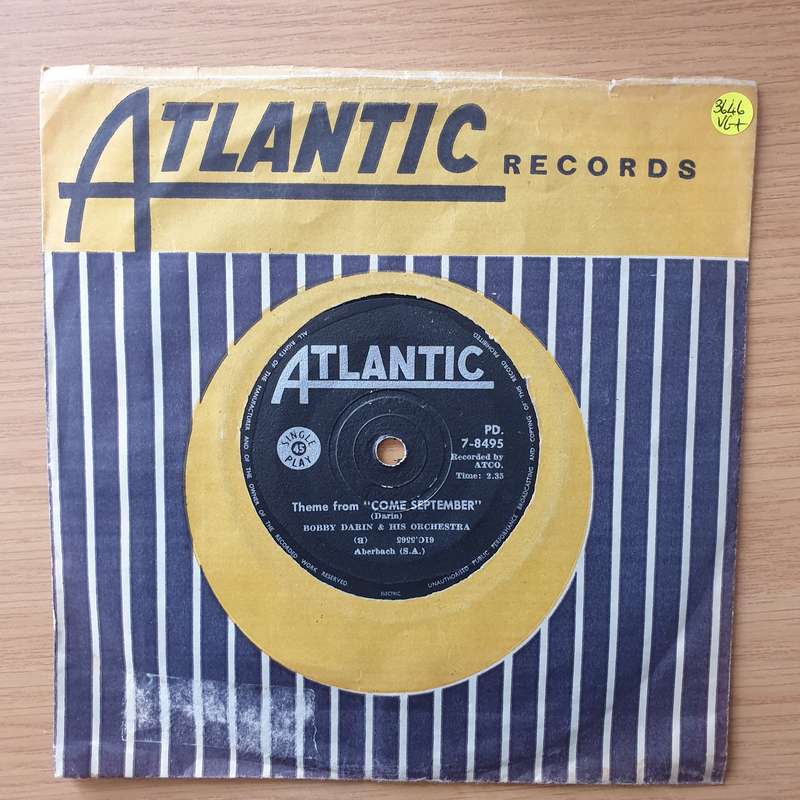Bobby Darin & His Orchestra  Theme From "Come September" - Vinyl 7" Record - Very-Good+ Qualit...