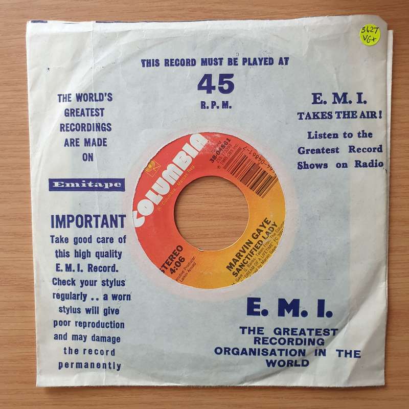 Marvin Gaye  Sanctified Lady - Vinyl 7" Record - Very-Good+ Quality (VG+)