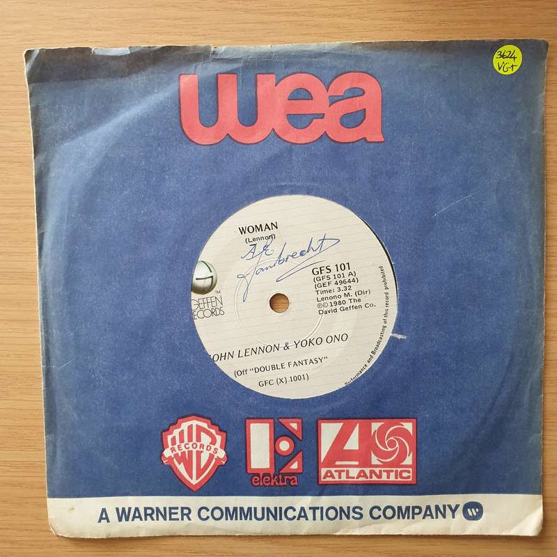 John Lennon & Yoko Ono  Woman / Beautiful Boys - Vinyl 7" Record - Very-Good+ Quality (VG+)