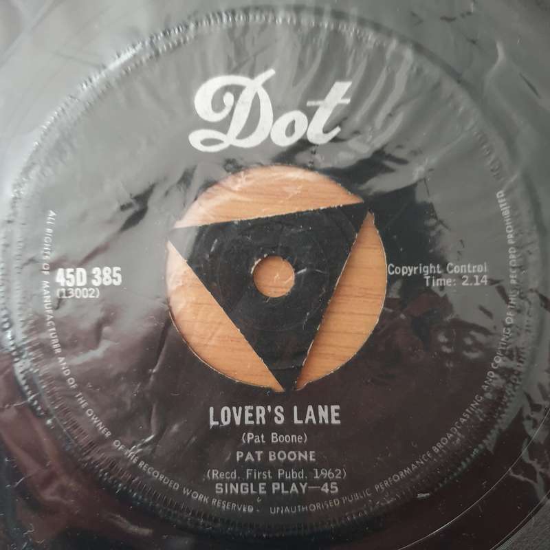 Pat Boone  Lover's Lane / Ten Lonely Guys - Vinyl 7" Record - Opened  - Very-Good- Quality (VG...