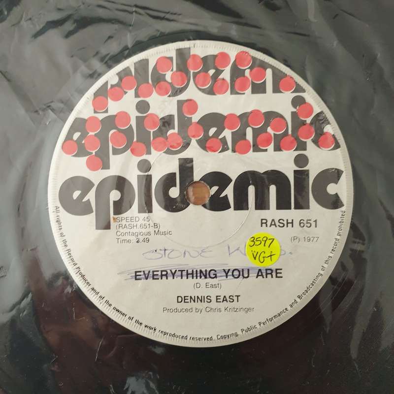 Dennis East  Stone Walls - Vinyl 7" Record - Very-Good+ Quality (VG+) (verygoodplus)