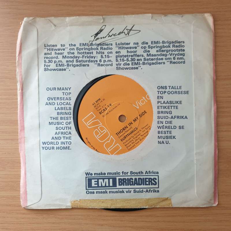 Eurythmics  When Tomorrow Comes - Vinyl 7" Record - Very-Good+ Quality (VG+) (verygoodplus)