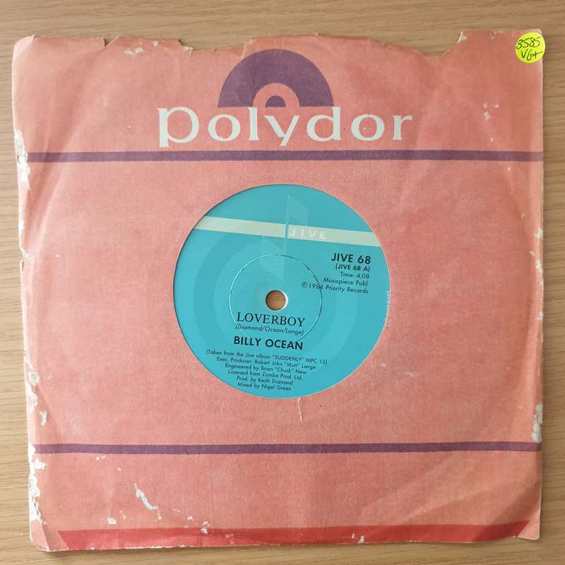 Billy Ocean  Loverboy - Vinyl 7" Record - Very-Good+ Quality (VG+)