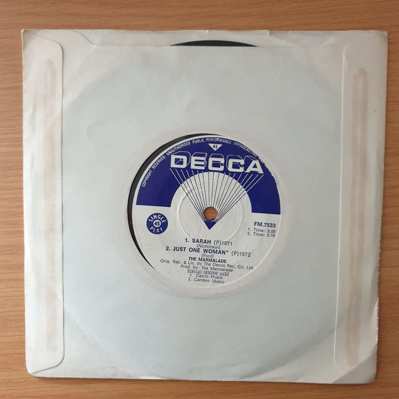 The Marmalade  Radancer - Vinyl 7" Record - Very-Good+ Quality (VG+)