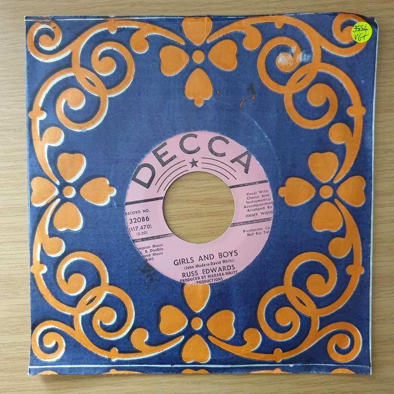 Russ Edwards  Small Talkin' / Girls And Boy - Vinyl 7" Record - Very-Good+ Quality (VG+) (very...